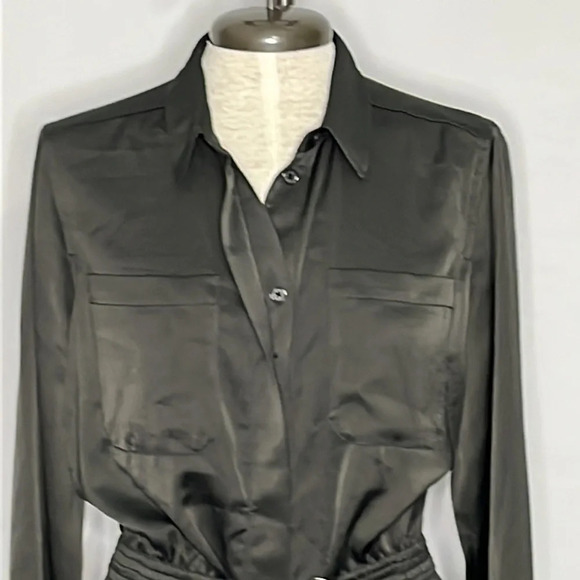 French Connection Enid Crepe Jumpsuit in Dark Slate - NEW- Size 10 - Picture 4 of 9